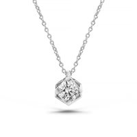 Halskette X-Diamond Dame X2 in Weißgold Diamante Lab Grown 0.30 Ct CL001BI - CL001BI